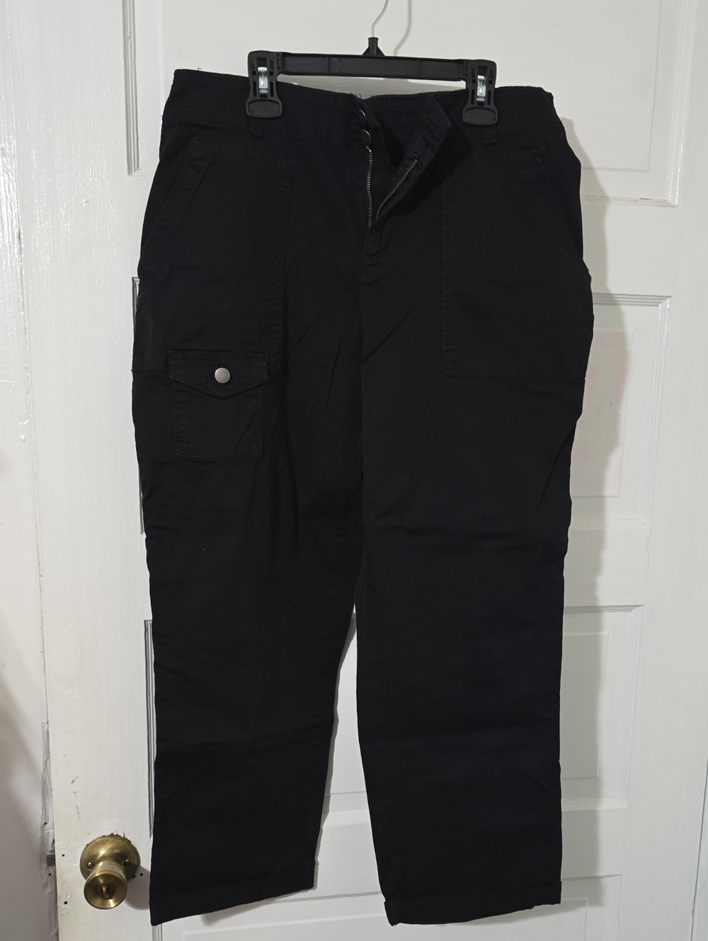 Time and Tru Black Cargo Pants with Utility Pockets